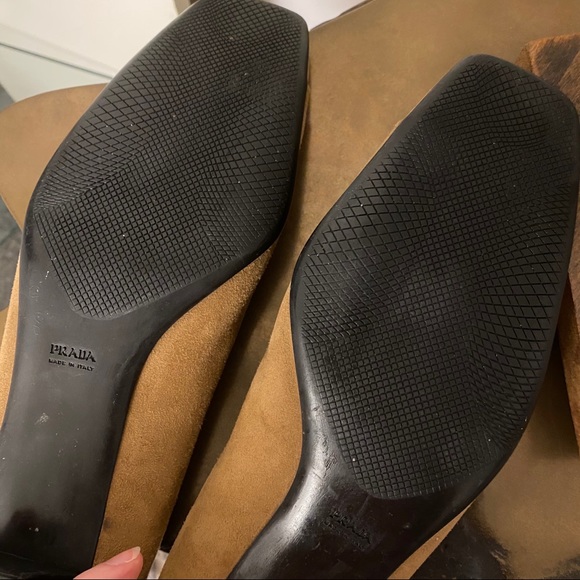 PRADA Kitten Heels Iconic Mod Buckle Square Toe 41 11 - Picture 10 of 13